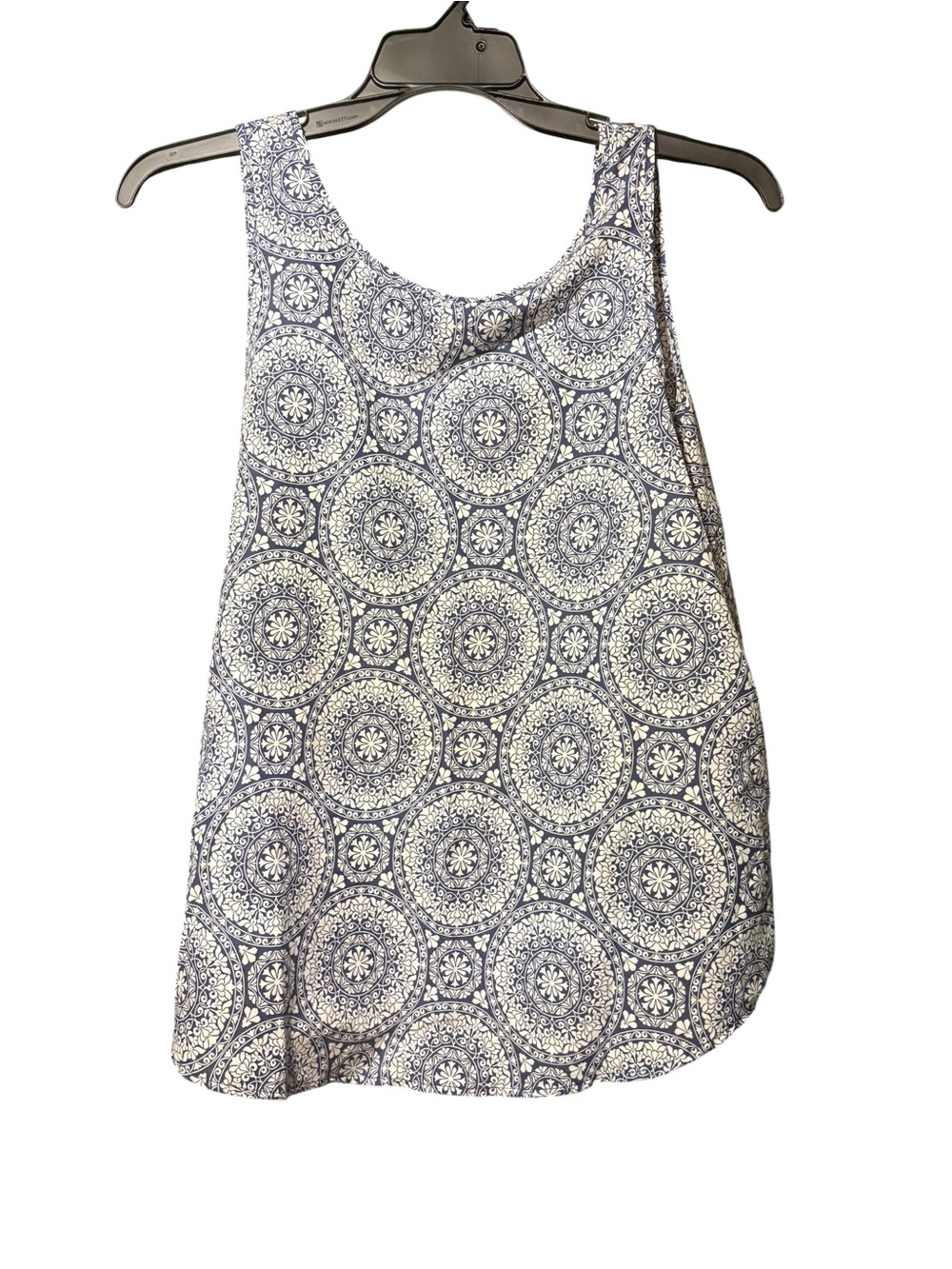 Blue Medallion Print Sleeveless Tank Top